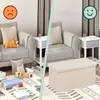 Relaxdays Sitzbank, Stauraum, Teddystoff, faltbar, Produktbild-Vorschau 5