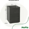 MePla - Kübel KARO-40 Holzoptik 40x40x60 anthrazit Produktbild-Vorschau 2