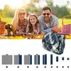 EBRAN TRADE Picknickdecke, Marineblau Beige, 200x200 cm, Produktbild-Vorschau 9