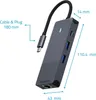 Rapoo USB-C Multiport Adapter 8-in-1, grau Produktbild-Vorschau 7