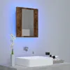 vidaXL LED zrcadlová skříňka kouřový dub 40x12x45 cm Náhled obrázku produktu 4