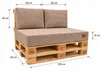 Palettenkissen Set 10-teilig 120x80 cm Cord | Premium Produktbild-Vorschau 2