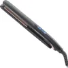 A close-up, angled view of a dark gray hair straightener with rose gold accents, set against a white background. Náhľad obrázku produktu