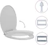 vidaXL Toilettensitz mit Absenkautomatik Hellgrau Oval Produktbild-Vorschau 1