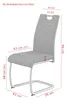 Hela Tische, 4er Set Freischwinger Esszimmerstuhl Florenz, Produktbild-Vorschau 3