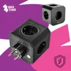 Spacetronik Steckdosenwürfel ohne Kabel 5-fach Schwarz Produktbild-Vorschau 7