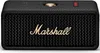 A black Marshall portable Bluetooth speaker with a brass Marshall logo. Produktbild-Vorschau