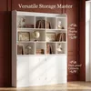 Bücherregal 10 Fächer 4 Türen Standregal, 30 x 120 x 180 Produktbild-Vorschau 2