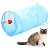 Tunnel di gioco in tessuto per gatti - 50 cm blu Anteprima dell’immagine prodotto 2