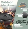 holz4home® Dutch Oven Set ohne Füße I 9L Feuertopf Produktbild-Vorschau 5