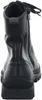 A back view of a black leather boot with a thick sole and laces. Produktbild-Vorschau
