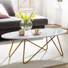 FineBuy Table basse 120x40x60 cm avec aspect marbre blanc Voir les images du produit 1