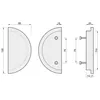 Technical drawing with dimensions for a product. Produktbild-Vorschau