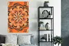 MuchoWow® Poster Blume - Blätter - Orange - Muster 80x120 Produktbild-Vorschau 4