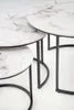 A set of three nesting tables with marble-effect tops and black metal frames, photographed against a white background. Produktbild-Vorschau