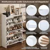 okwish Weiß Schuhschrank mit drei Klapptüre und 6 Produktbild-Vorschau 3