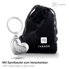Herz Schlüsselanhänger in Silber mit Gravur - "Du schaffst Produktbild-Vorschau 2