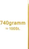 740g (ca. 100 St.) Kerzen 100% Bienenwachs L: 24cm Produktbild-Vorschau 2