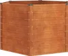 vidaXL Letto rialzato arrugginito 129x129x77 cm Acciaio Anteprima dell’immagine prodotto 1