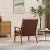 okwish Sofastuhl mit Nussbaum-farbenen Armlehnen, Sessel Produktbild-Vorschau 4