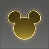Neongele Disney Mickey Spiegel - Goudkleurig Productafbeelding-voorbeeld 1