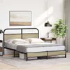 vidaXL Letto in metallo senza materasso rovere Sonoma Anteprima dell’immagine prodotto 4