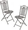 Bistro set 'Biella' 3-dielny skladací kovový tmavozelený Náhľad obrázku produktu 2