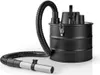 A black wet/dry vacuum cleaner with a flexible hose and extension wand is shown against a white background. Produktbild-Vorschau