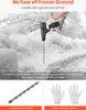 A drill bit is shown being used to drill into snow, with a pair of gloves also displayed. Anteprima dell’immagine prodotto
