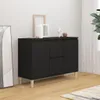 vidaXL Credenza nera 103,5x35x70 cm Materiale a base di Anteprima dell’immagine prodotto 1
