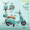 Vespa monopattino elettrico da 3 anni veicolo elettrico per Anteprima dell’immagine prodotto 3