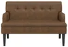 vidaXL Sitzbank mit Rückenlehne Braun 112x65,5x75 cm Produktbild-Vorschau 3