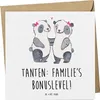 Mr. & Mrs. Panda Grußkarte Tante Bonuslevel - Weiß - Produktbild-Vorschau 1