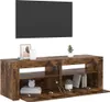 vidaXL TV-Schrank mit LED-Leuchten Räuchereiche 120x35x40 Produktbild-Vorschau 4