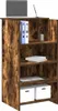 vidaXL Recepční stůl kouřový dub 55x50x103,5 cm materiál na Náhled obrázku produktu 2