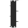A black corner shelf unit with multiple shelves. Náhled obrázku produktu