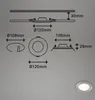 LED Einbauleuchten 3er Set IP44 7W silber 4000K Kunststoff Produktbild-Vorschau 6