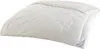 A white duvet or comforter is folded and laid out on a white surface. Produktbild-Vorschau