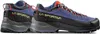 Zustiegsschuhe "TX4 Evo Woman GTX" von La Sportiva; in Blau und Schwarz mit roten Schnürsenkeln. Produktbild-Vorschau