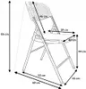 Krzesło składane ogrodowe PARTY białe 47x58x87 cm Podgląd zdjęcia produktu 4