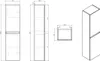 Badplaats Badezimmerschrank Angela 40 x 30 x 150cm Eiche - Produktbild-Vorschau 6