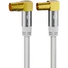 goobay TV Antennenkabel 135 typ 4 x geschirmt 90° weiß 3 m Produktbild-Vorschau 10