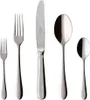 A set of silverware including forks, a knife, and spoons, arranged on a white background. Anteprima dell’immagine prodotto