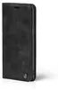 A black flip case for a smartphone, shown from the side. Produktbild-Vorschau
