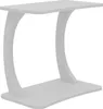 A white C-shaped side table on a white background. Anteprima dell’immagine prodotto