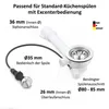 Universelle Siebkorb-Ablaufgarnitur mit Dreh-Exzenterventil Produktbild-Vorschau 2