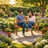 Gartenbank Akazie Bank Sitzbank Holzbank Parkbank 2-Sitzer Produktbild-Vorschau 1