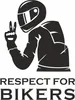Hermann Schütz Autoaufkleber Respect for Bikers 15 x 12 cm Produktbild-Vorschau 1