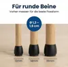JustValue Stuhlbeinschoner – 32 Stück – Ø 12-16 mm – Rund – Produktbild-Vorschau 5