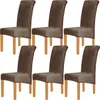 6 Stück XL Velvet Stretch Esszimmerstuhl Hussen - Elasthan Produktbild-Vorschau 1